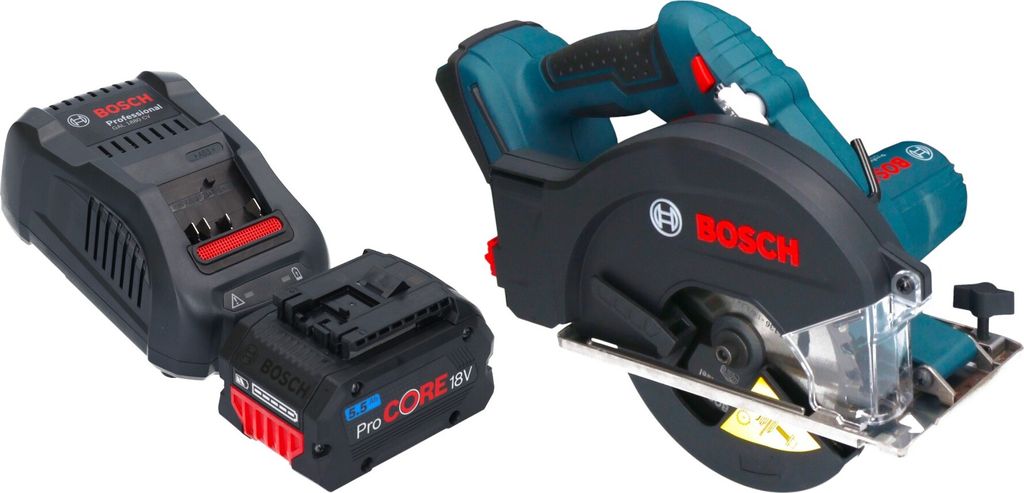 Bosch GKM 18V-50 Professional Akku Metall Handkreissäge 18 V 136 mm Brushless + 1x ProCORE Akku 5,5 Ah + Ladegerät