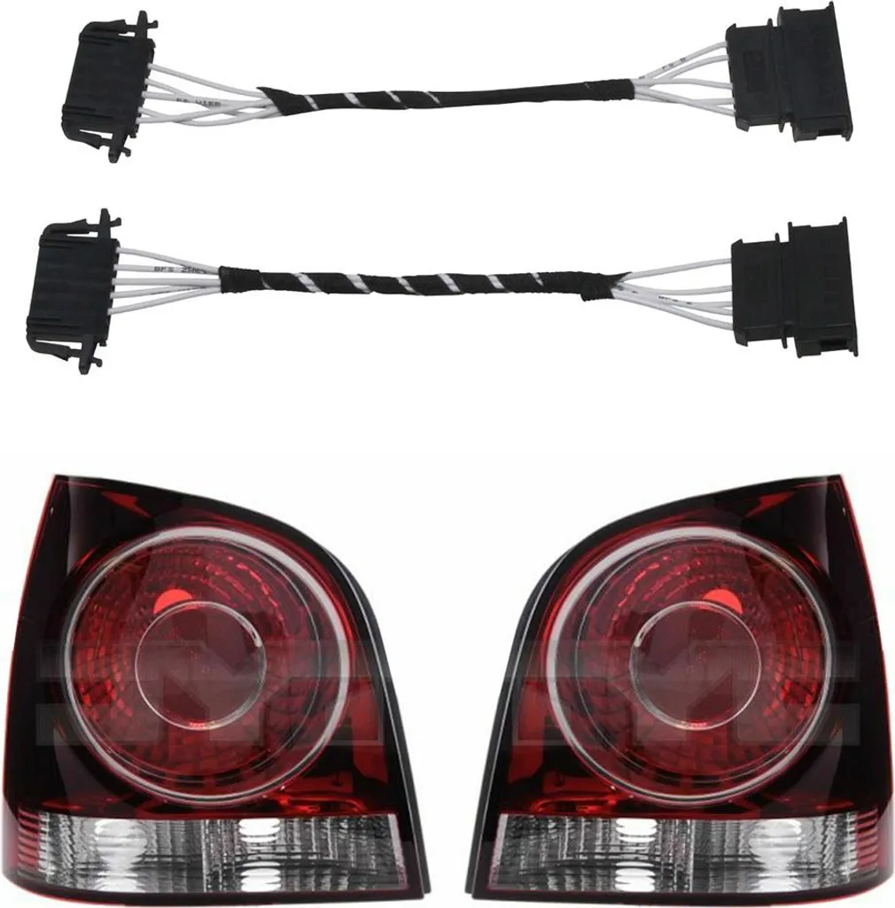 Kit Fanali Posteriori VW Polo 9N/9N3 Rossi - Upgrade Facelift 2005-2009