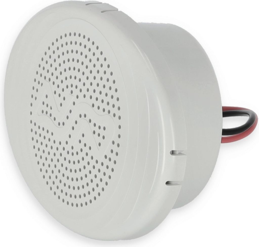 Signalhorn 12 Volt, weiß, 100 dB, mit weißer Abdeckung, wasserresistent