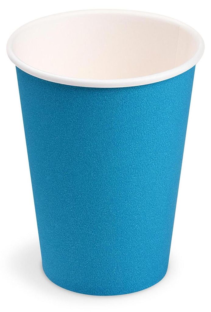 40x Getränkebecher Party/Pappbecher hellblau 240ml Ø 74mm Produktbild 