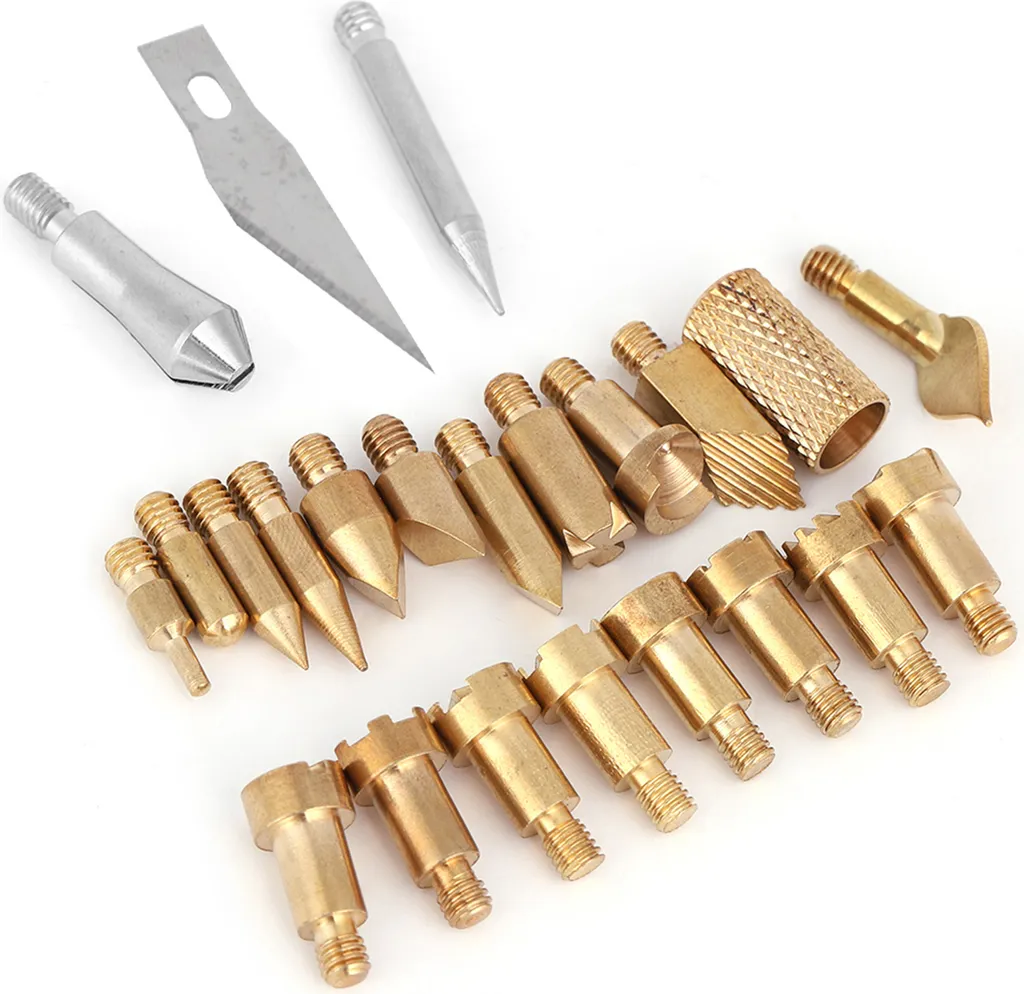 Set 23 Punte Pirografo Professionale - Per Incisione e Marcatura Legno