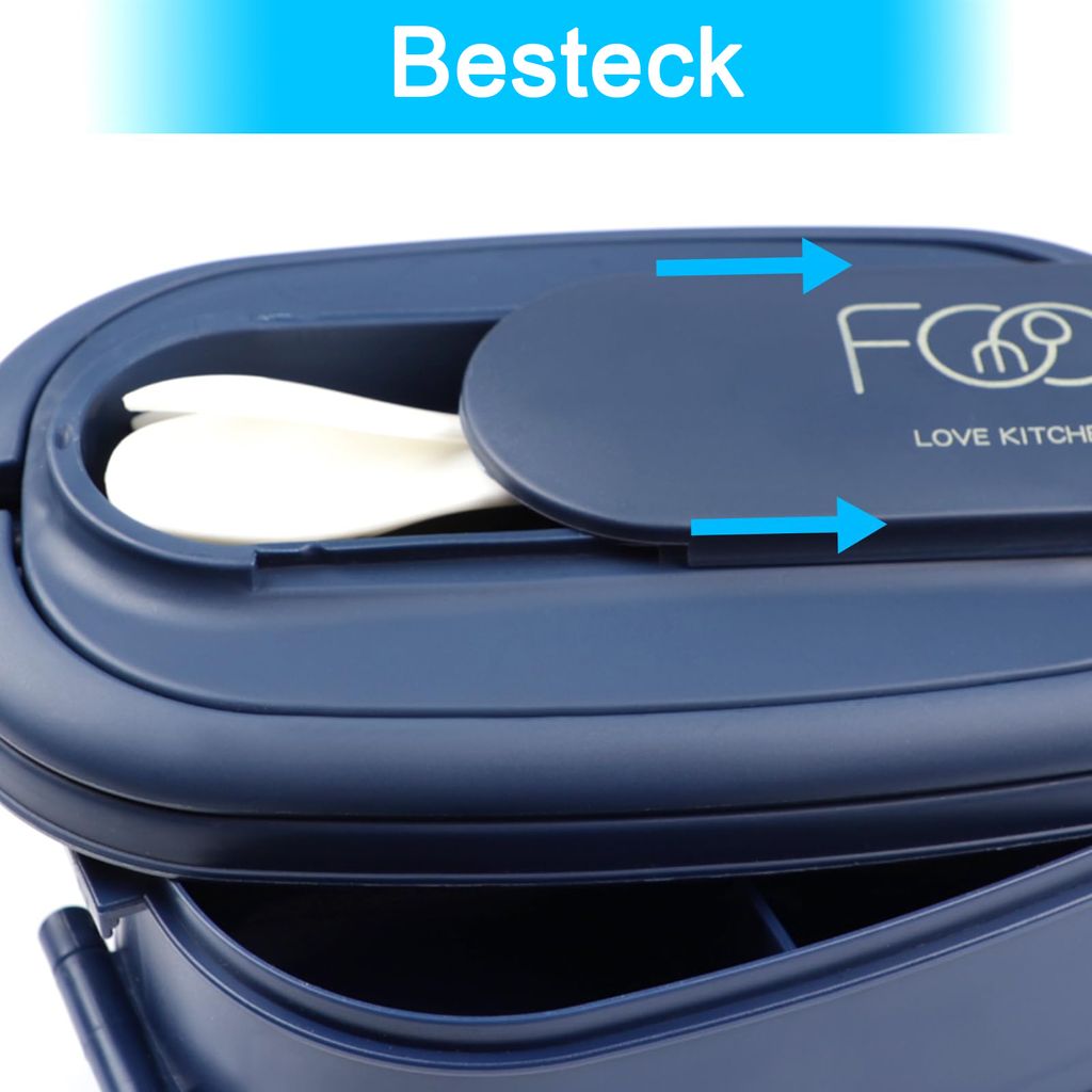 Lunch Box - 1550ml Brotdose 2 Etagen 3 F?chern - Lunchbox Produktbild 3
