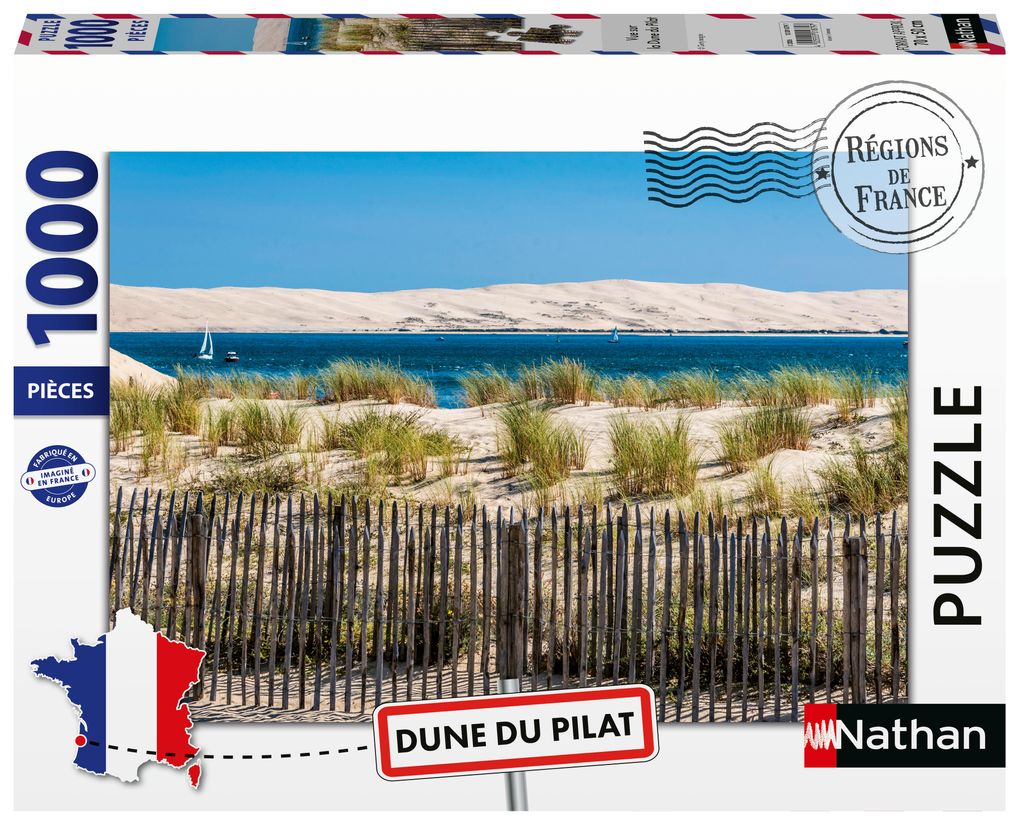 Nathan Puzzle Dune du Pilat Französische Regionen 1000 Teile Erwachsene