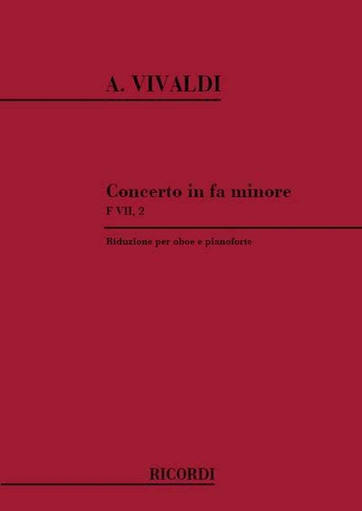 Concerto fa minore RV455per oboe e archi per oboe e piano