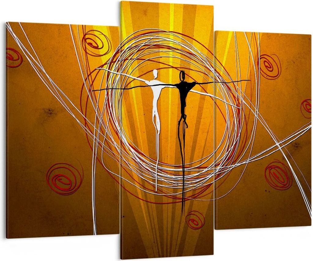 Bild auf Leinwand - Leinwandbild - Leute Tanz Linien Tapeten - 130x100cm - Wand Bild - Wanddeko - Leinwanddruck - Bilder - Kunstdruck - Wanddekorat...