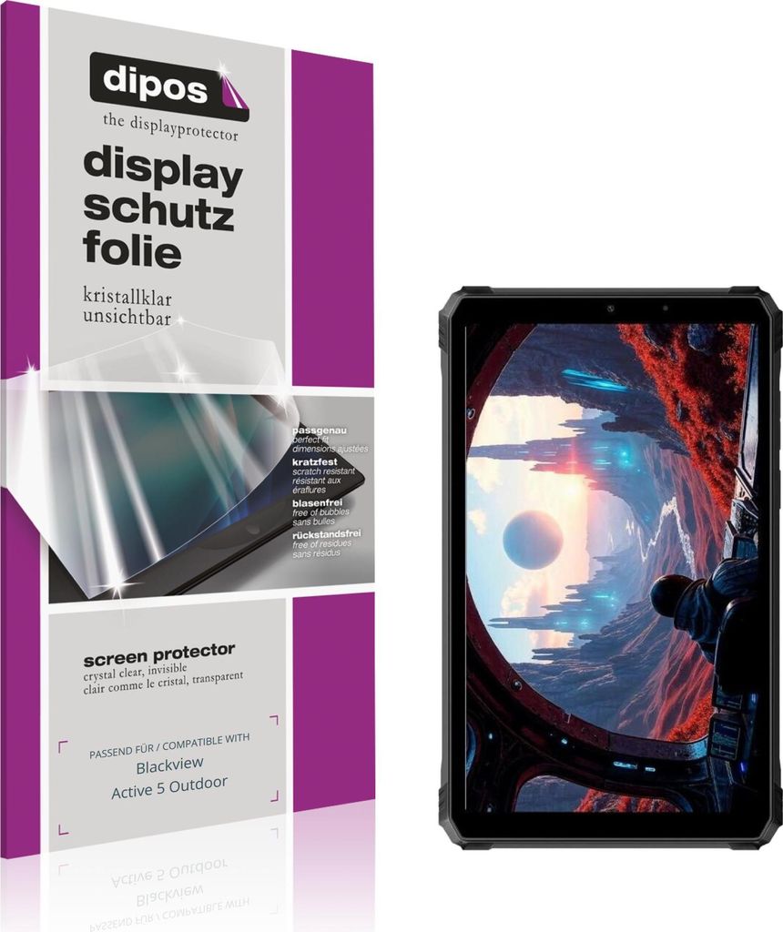 2x Schutzfolie für Blackview Active 5 Outdoor klar Displayschutzfolie Folie Display Schutz dipos