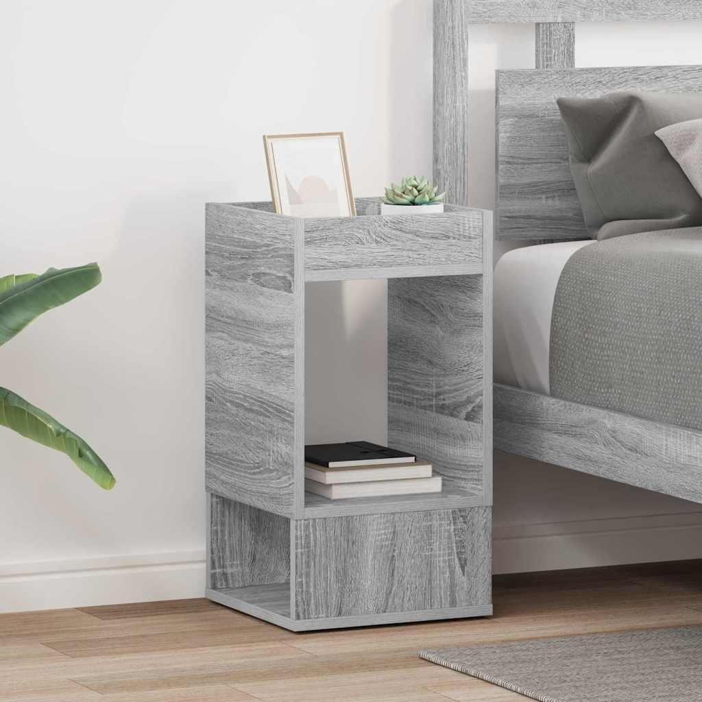 "Schlussverkauf" Beistelltisch 2 Stück - Wohnzimmer Sofatisch - Graues Sonoma 30x30x56 cm Holzwerkstoff C13657