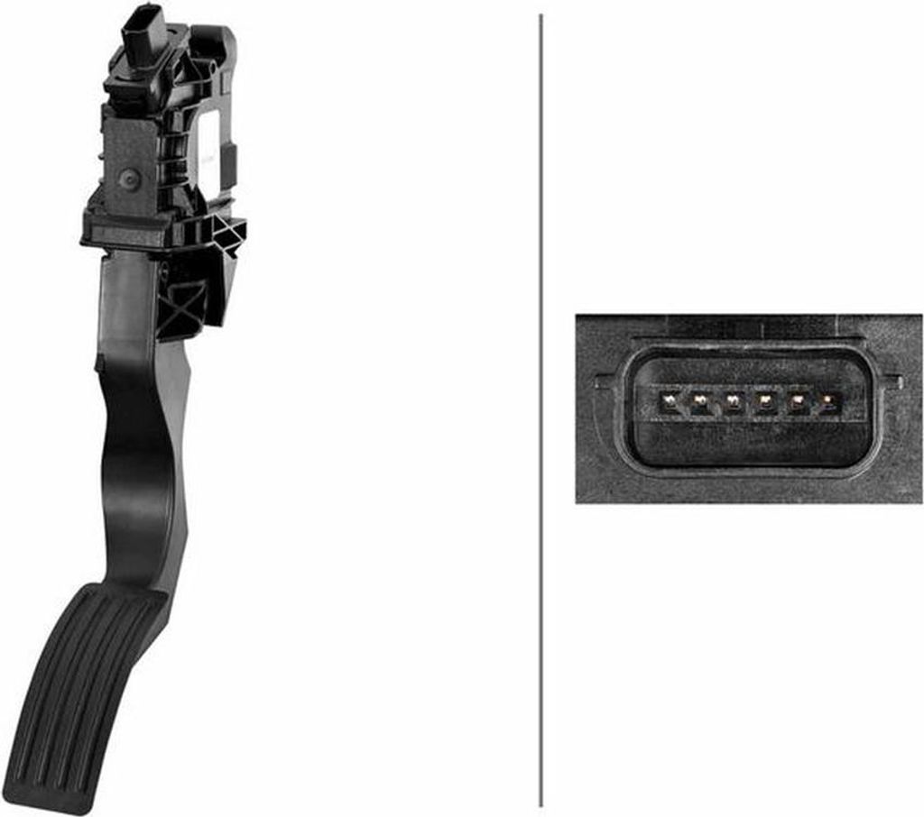 Sensor Fahrpedalstellung Schaltgetriebe 6-polig HELLA für VOLVO