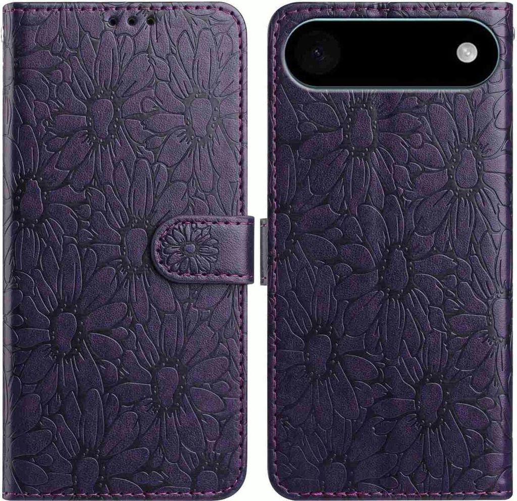 Mobigear Flowers iPhone Air Hülle Klapphülle Geldbörse - Lila