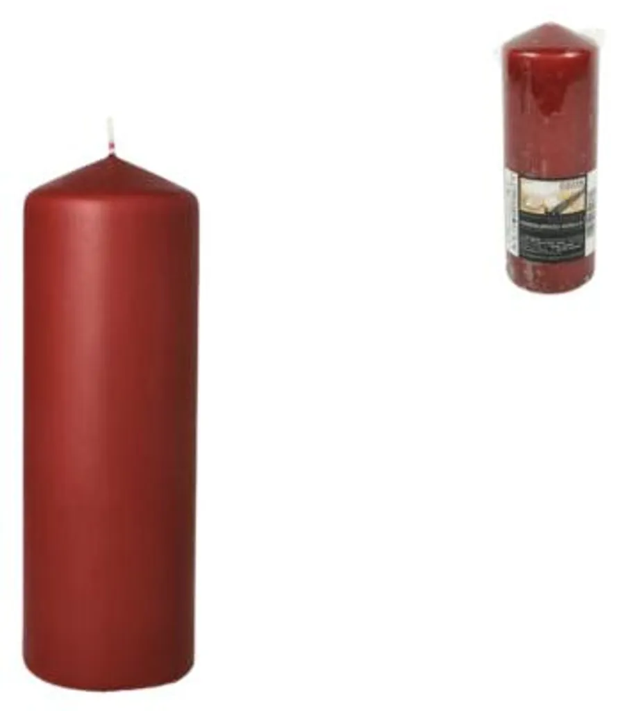 Lot de 16 bougies cylindriques parfumées au santal et vanille douce
