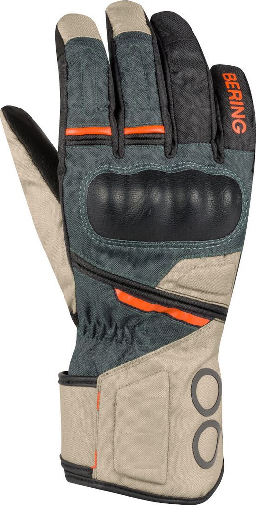Bering Siberia wasserdichte Damen Motorrad Handschuhe, beige/grau, L