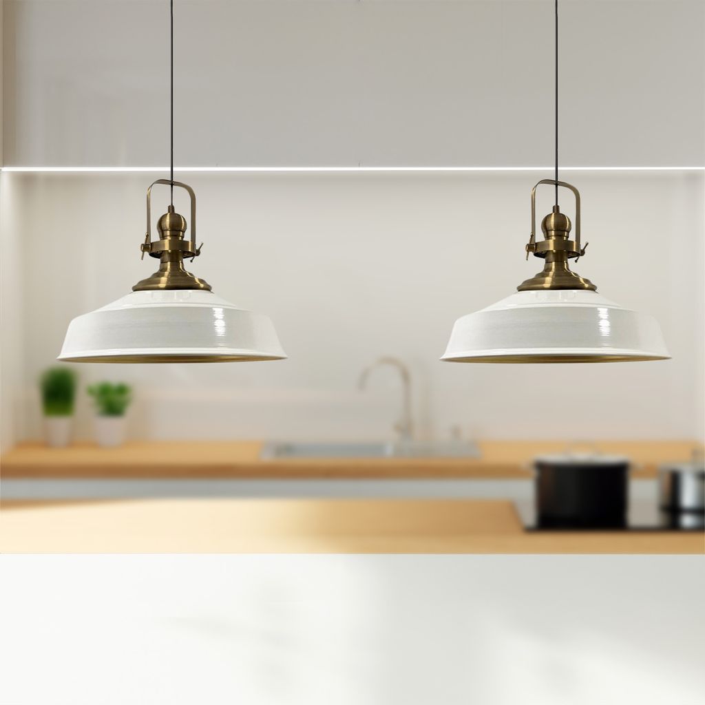 Asletl Pendelleuchte Esstisch 2 Flammig Metall 41 cm, Produktbild 