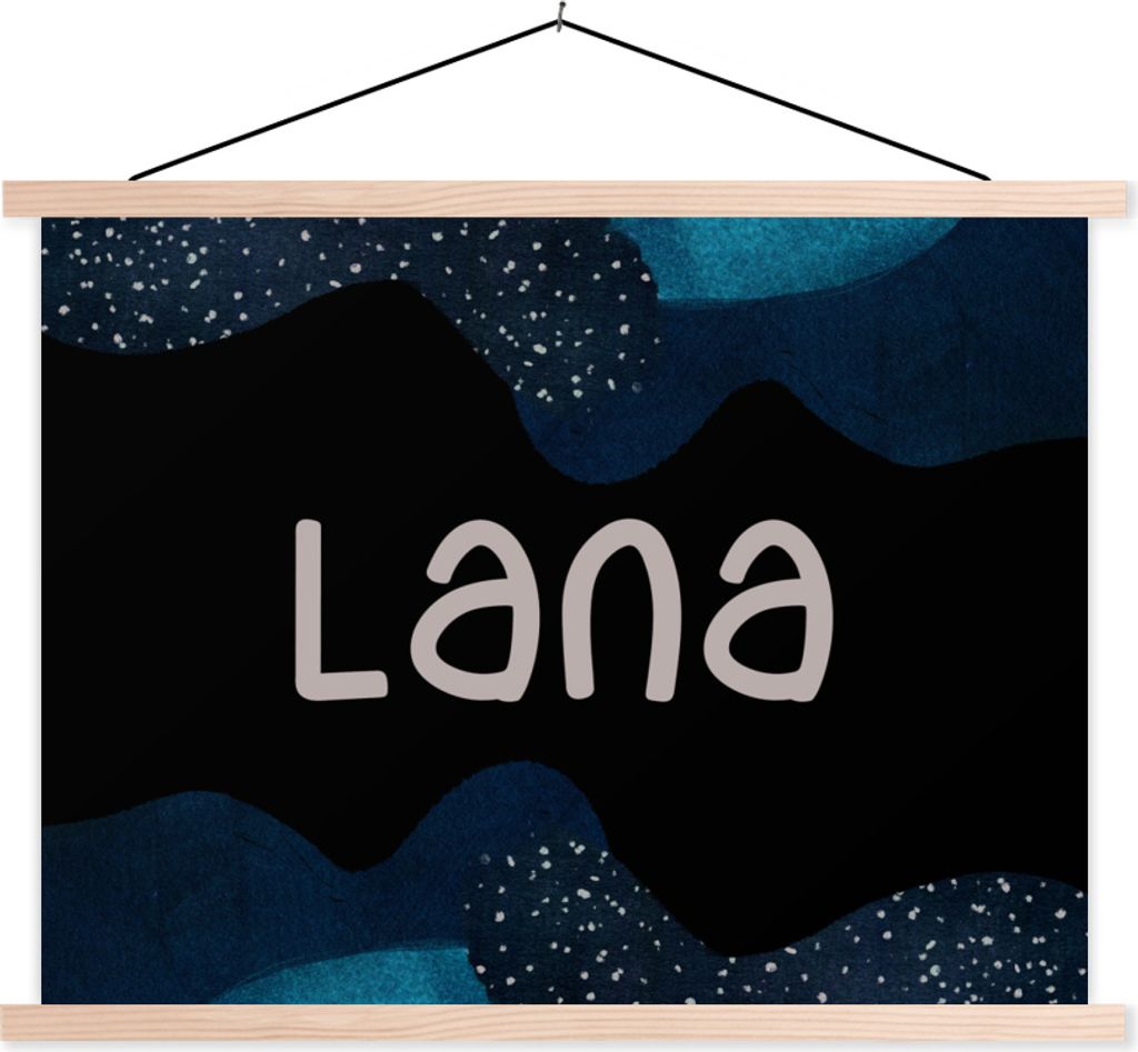 MuchoWow Textilposter Lana - Pastell - Mädchen 120x90 cm mit holzfarbenen Rahmen - Magnetisch