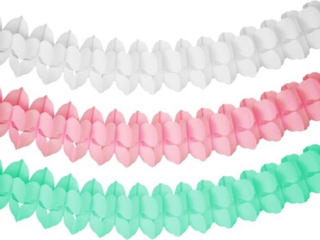 PAPSTAR Girlande Papier, Ø 16 cm, farbig sortiert "Pastel" | Beutel (1 Stück)