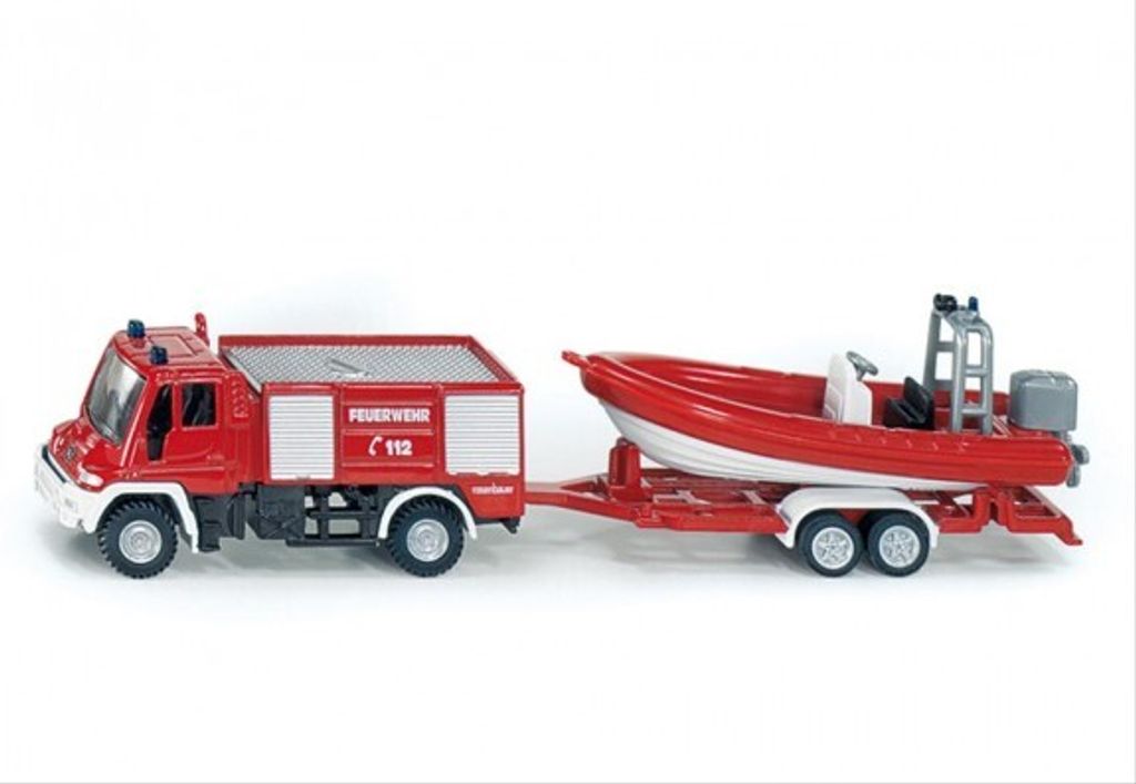 Siku Unimog FEUERWEHR mit Boot ; 1636