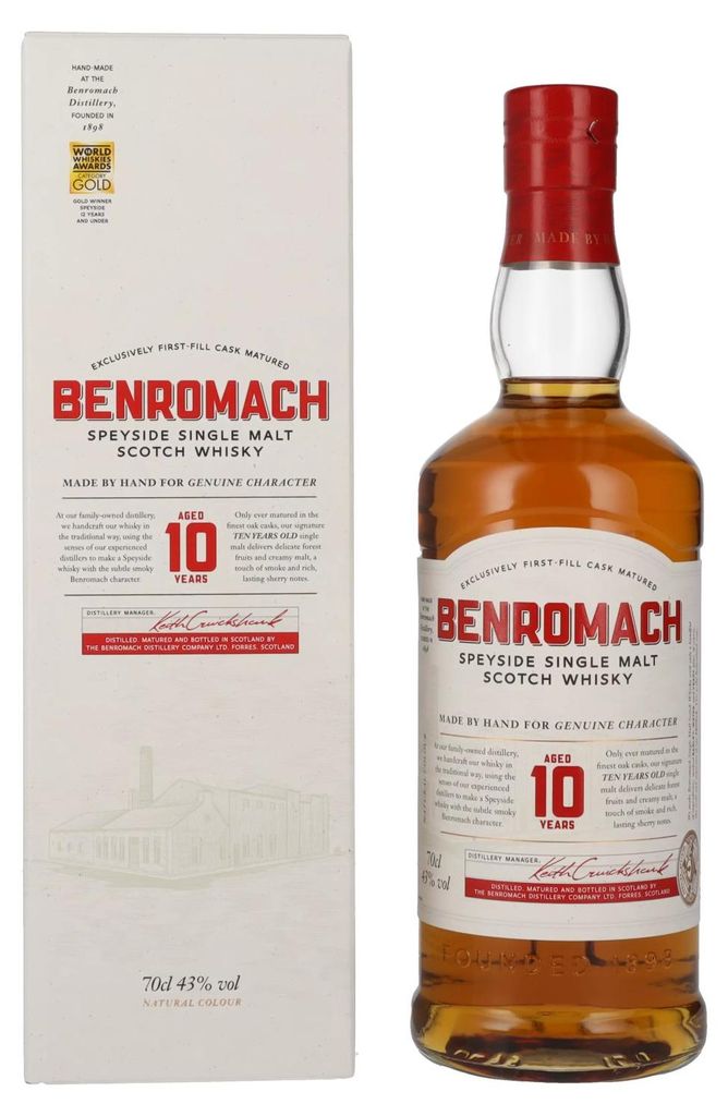 Benromach 10 Years Old Speyside Single Malt Scotch Whisky Image du produit 