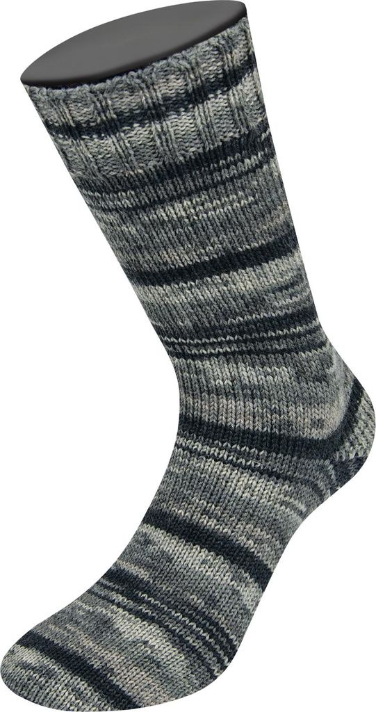 Lana Grossa - Meilenweit 100g Denim Mix Black 4661 hellgrau Produktbild 