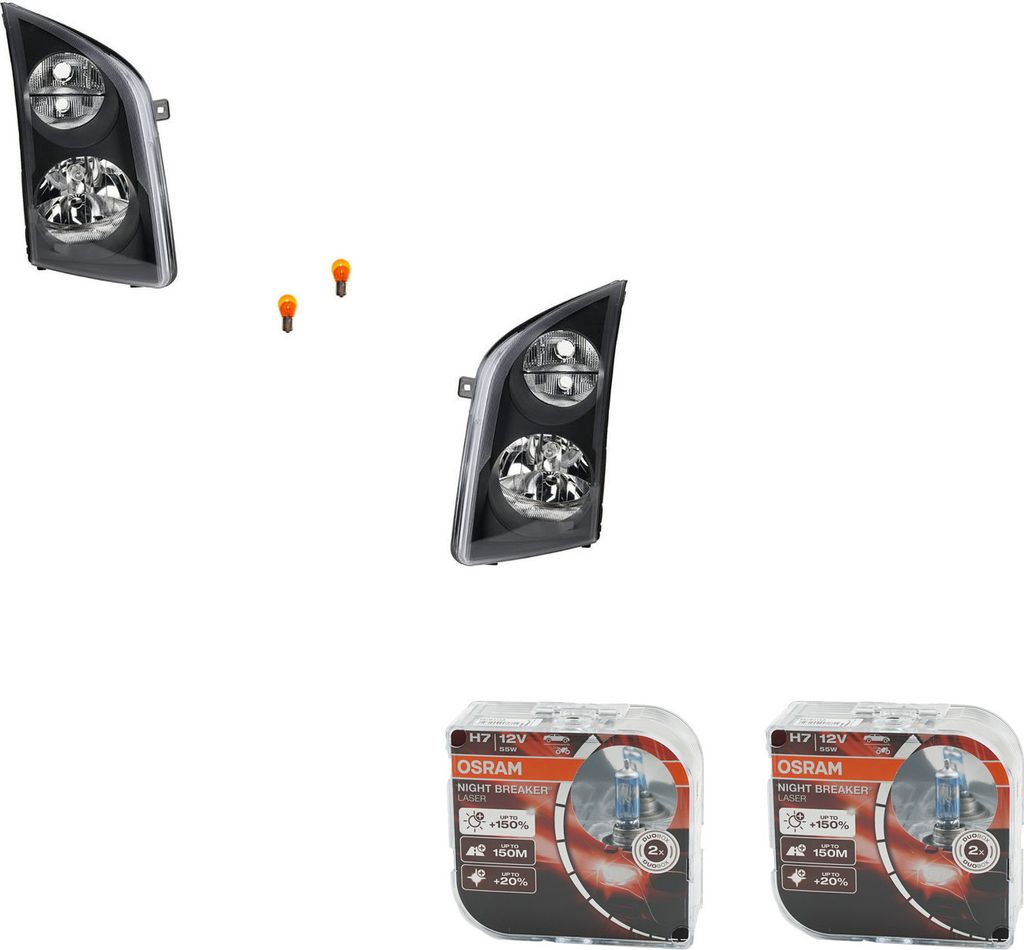 Johns, Scheinwerfer + Osram Night Breaker Laser passend für VW Crafter 2E 06/2013- L R 2E1941005 2E1941006