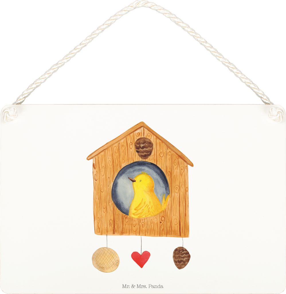 Mr. & Mrs. Panda Schild Vogelhaus Home DIN A5 - Transparent - Geschenk, Umzug, Türschild, Holzschild, Haus, Deko Wandbild, Vogel, holzbild, Holz, ...