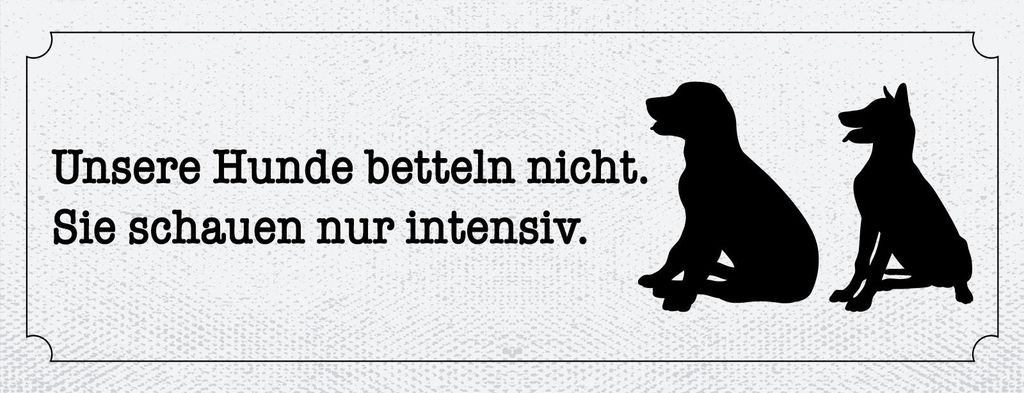 vianmo Holzschild 10x27 cm Hunde betteln nicht intensiv