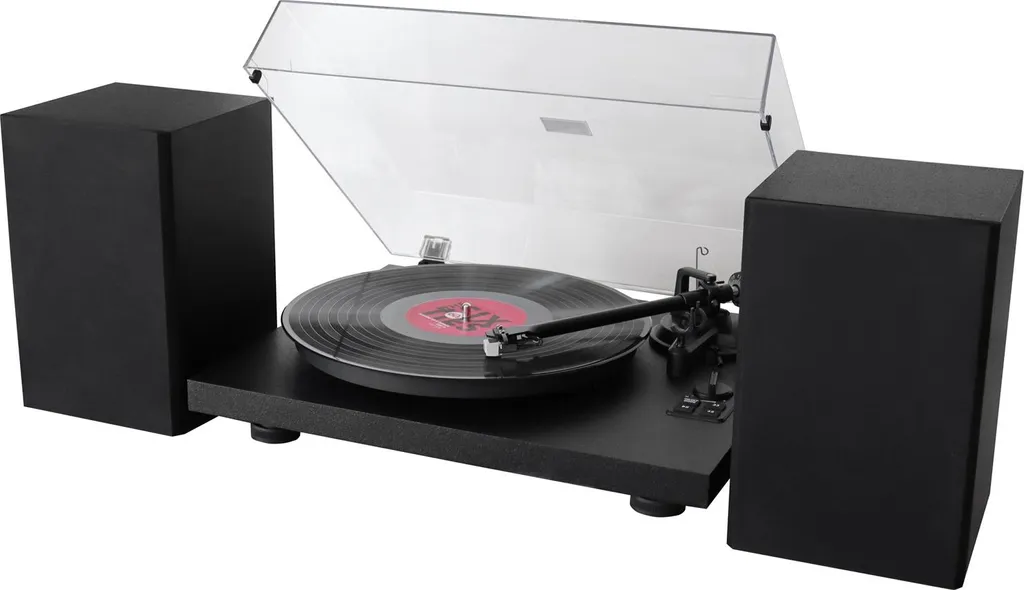 Tourne-disque PL711SW avec Haut-parleurs Bluetooth - Bois Noir 2 Voies