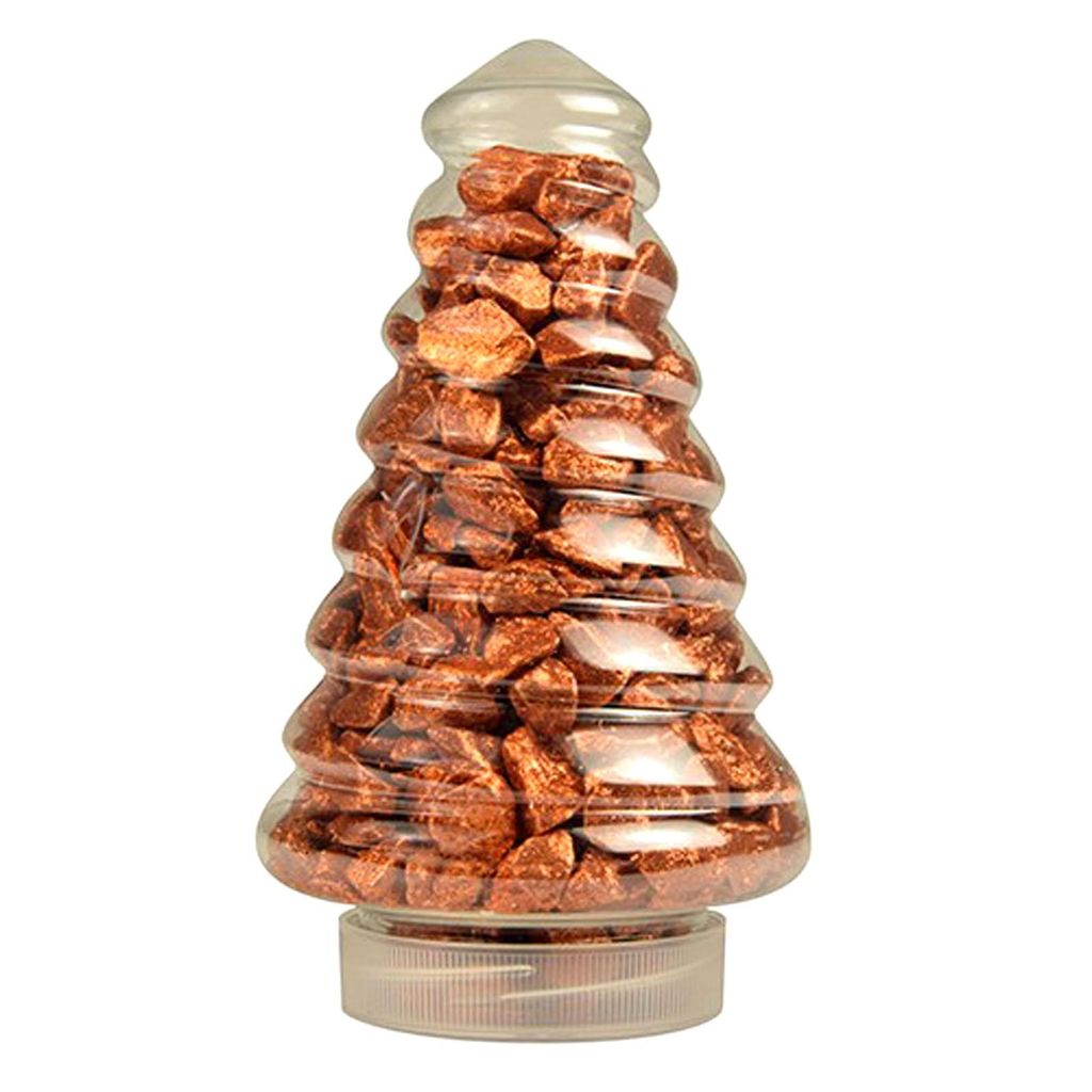 Dekosteine 700g Grob Kupfer Tannenbaum-Optik Verpackung Streudeko Dekokies Deko Steine Granulat