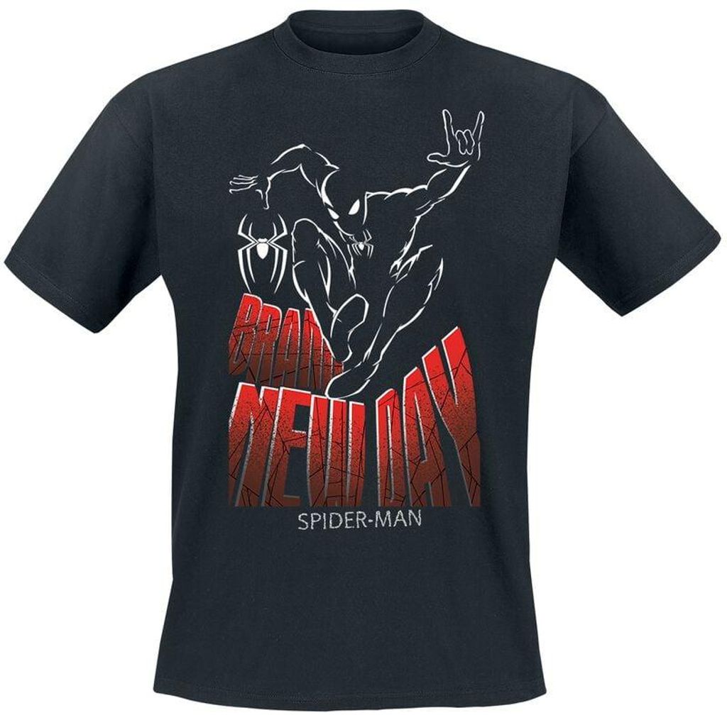 Spider-Man T-Shirt Herren Brand New Day - Line Drawing schwarz S