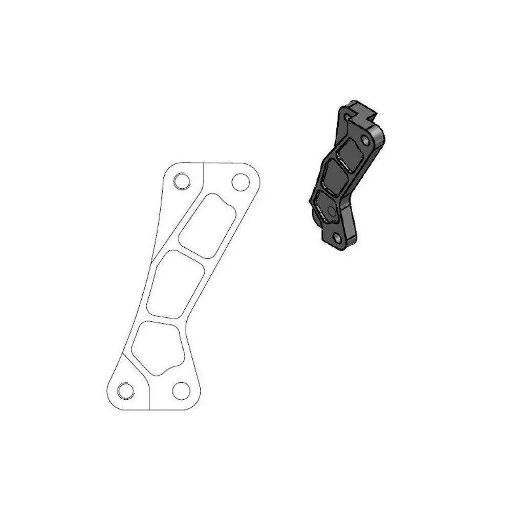 Adaptateur de Frein 320mm Moto-Master 211076 en Aluminium CNC