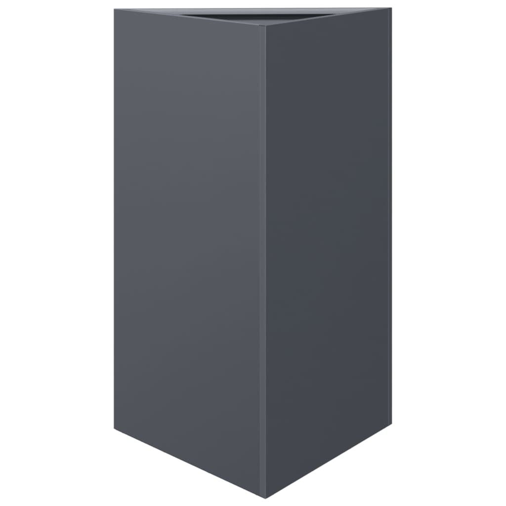 vidaXL Pflanzkübel Anthrazit Dreieckig 50x43x75 cm Stahl