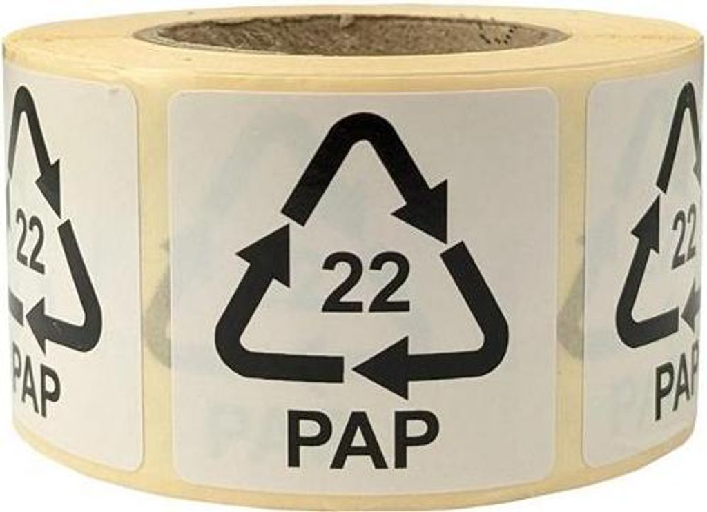 Etiketten f.Italien Maße 35x35mm Haftfolie weiß SK Aufdruck 22 PAP (Papier)