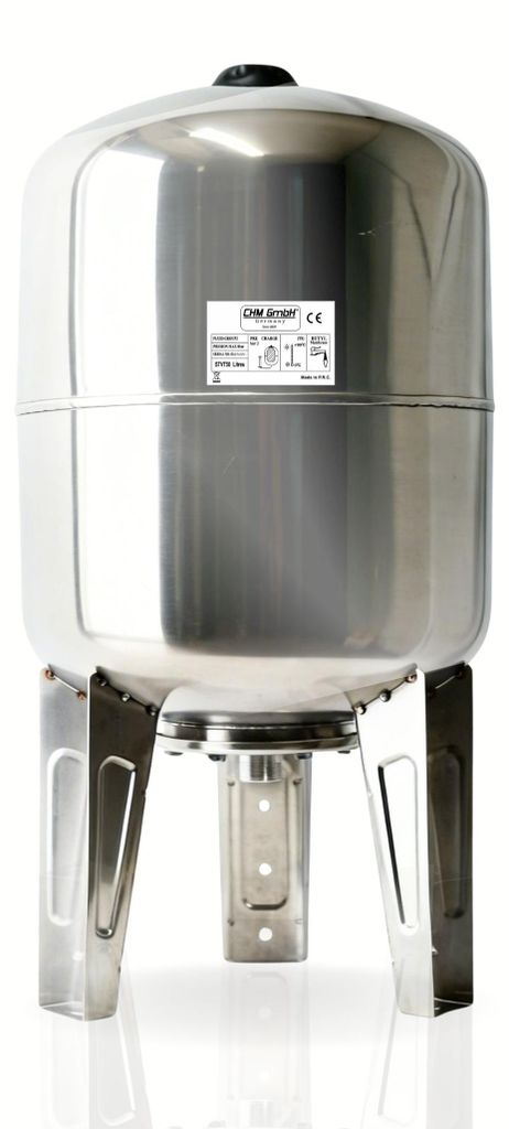 CHM GmbH® 50 L Membrankessel vertikal, Edelstahltank, Produktbild 