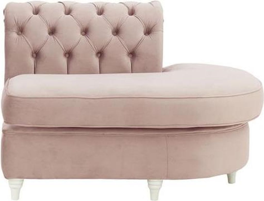 Chesterfield Modul - Abschlusselement rund, rechts (ECR)-Velluto 14-white