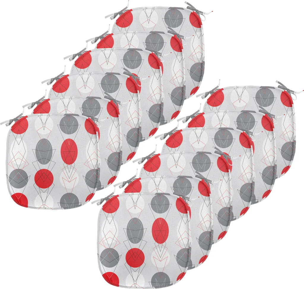 Coussin de chaise ABAKUHAUS imperméable lot de 12 pour cuisine 40x40cm