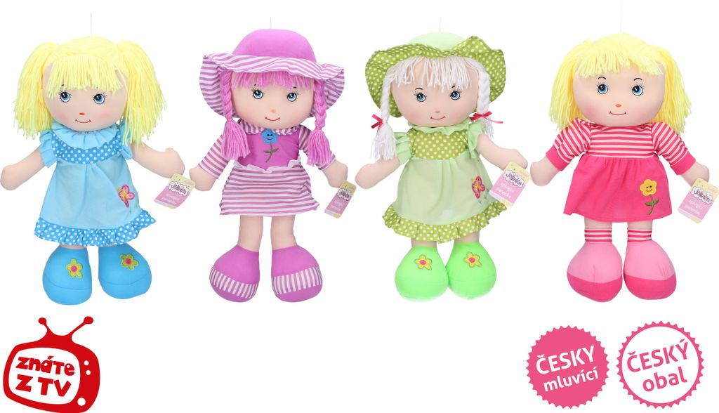 Puppe Jůlinka singend 55 cm – Tschechische Verpackung