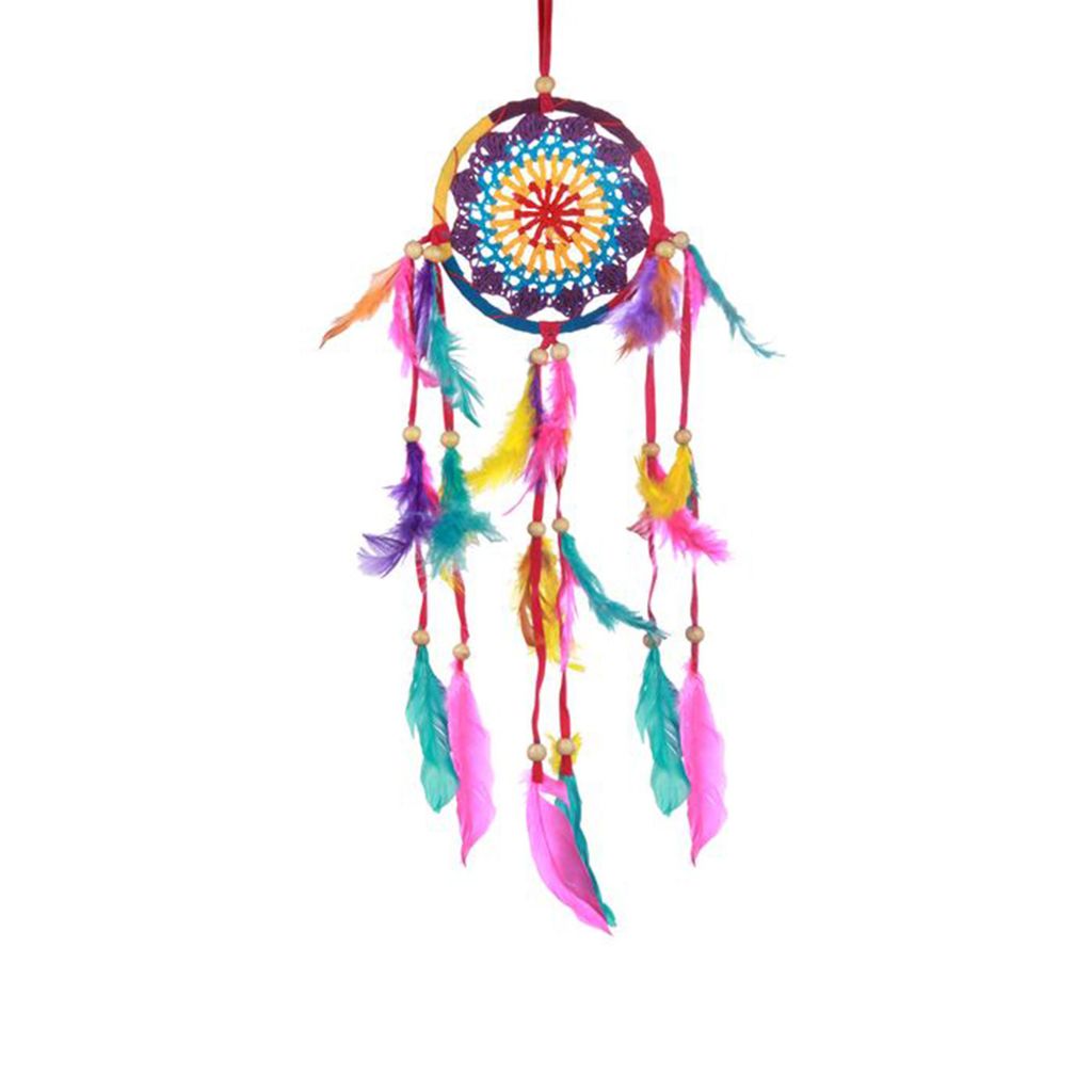 Dreamcatcher Regenbogen gehäckelt, 2 Größen