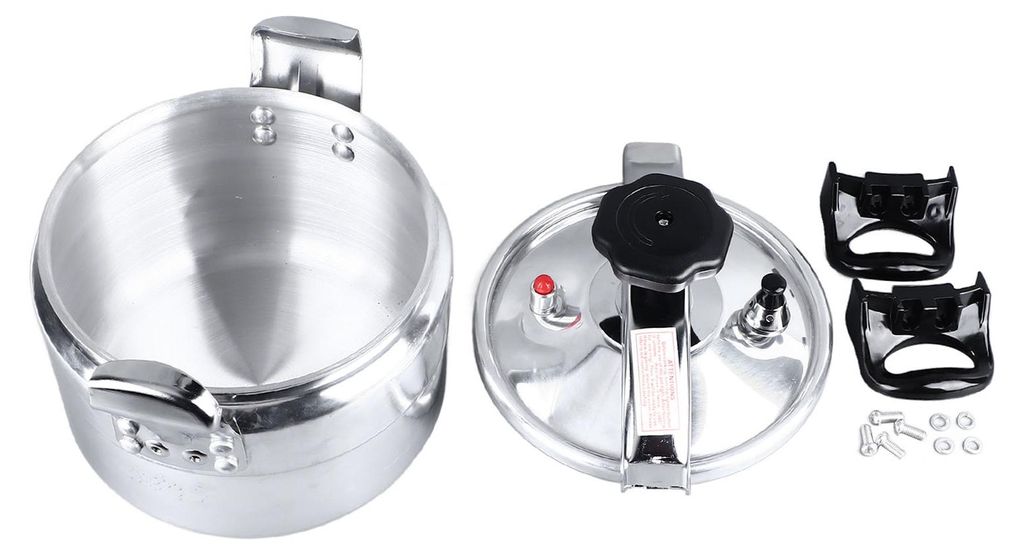 5L Schnellkochtopf mit großem Fassungsvermögen und Doppelgriff, explosionsgeschützter Topf aus Aluminiumlegierung für Gasherd