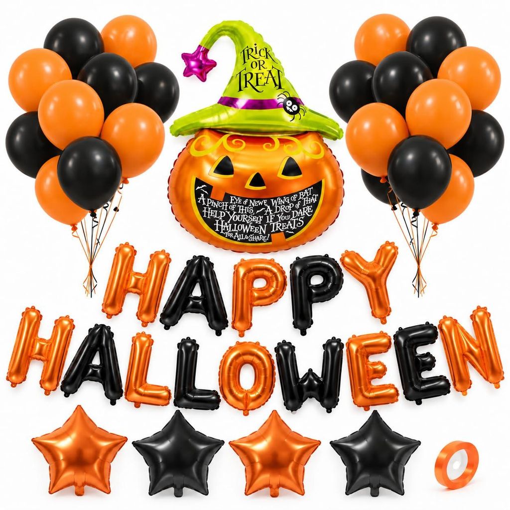 Zestaw upiornych dekoracji na Halloween składający się z Zdjęcie produktu 