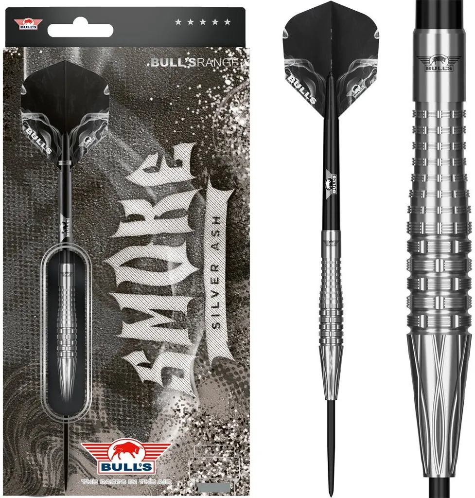 Fléchettes Tungstène 90% Bull's Smoke Silver Ash 23g à Grip Supérieur