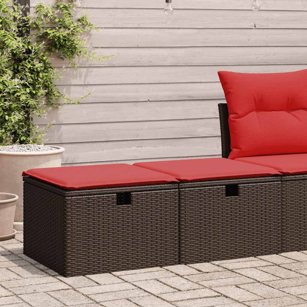 Maison Exclusive - 2-tlg. Garten-Sofagarnitur mit Kissen Braun Poly Rattan Akazie