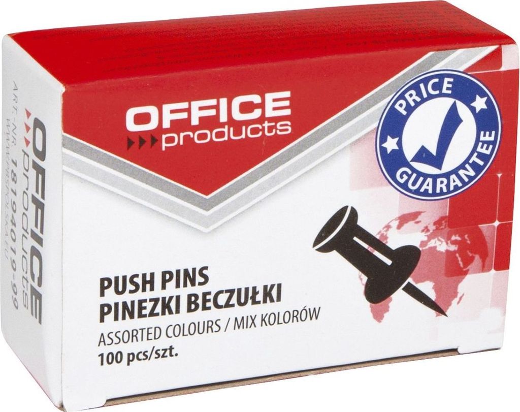 OFFICE PRODUCTS 18194019-99 Pinwandnadeln sortiert 100 Stück