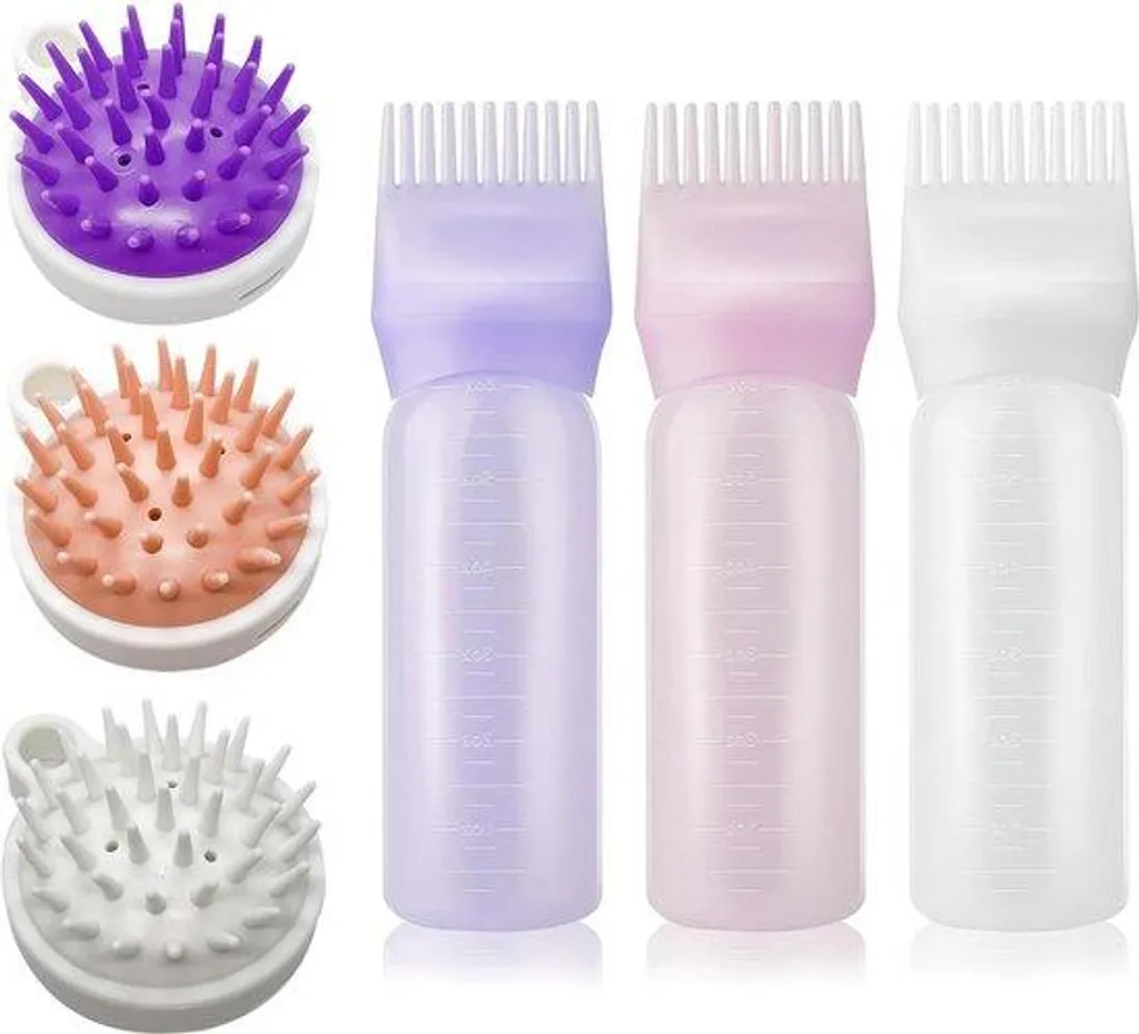 Peigne applicateur cuir chevelu 120ml pour massage et soin capillaire