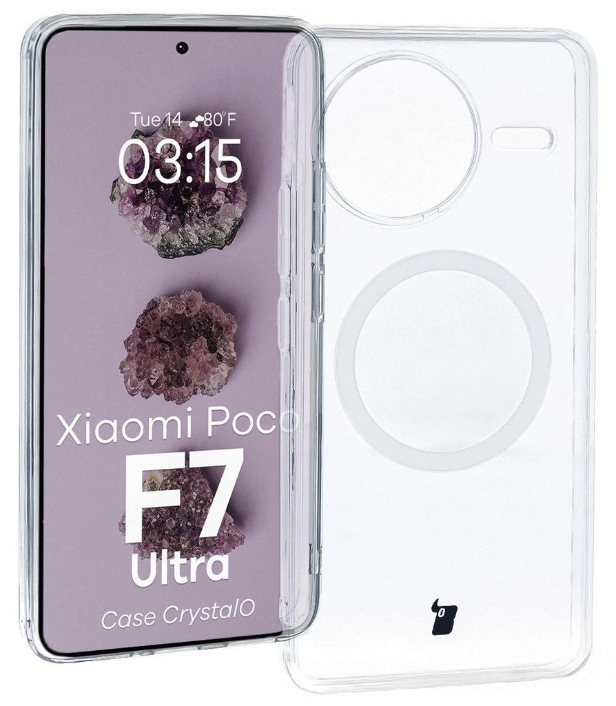 Bizon Case CrystalO Magnetic Xiaomi POCO F7 Ultra klar