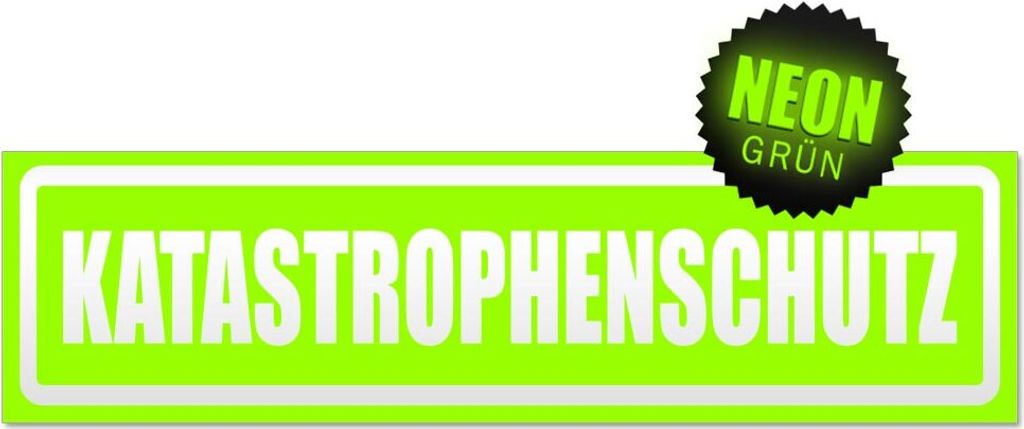 Katastrohenschutz invertiert Magnetschild Schild magnetisch