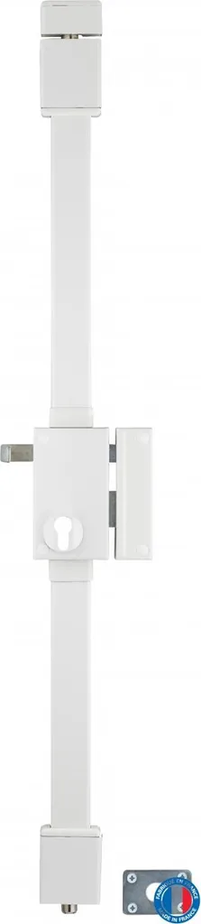 Serrure en applique Thirard 3 points blanche axe 45mm porte droite