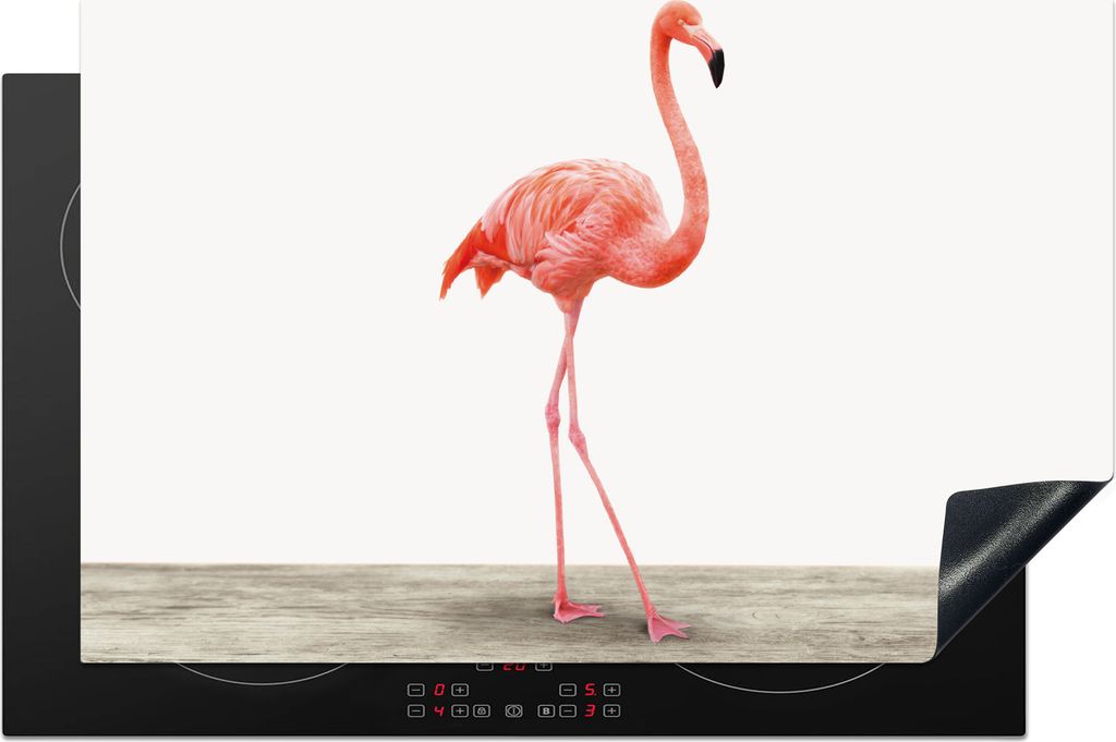 KitchenYeah Herdabdeckplatte Flamingo - Rosa - Vogel - Mädchen - Jungen - Kind , 80x52cm, Küche Deko, Glaskeramikkochfeld Herdabdeckung, Abdeck...