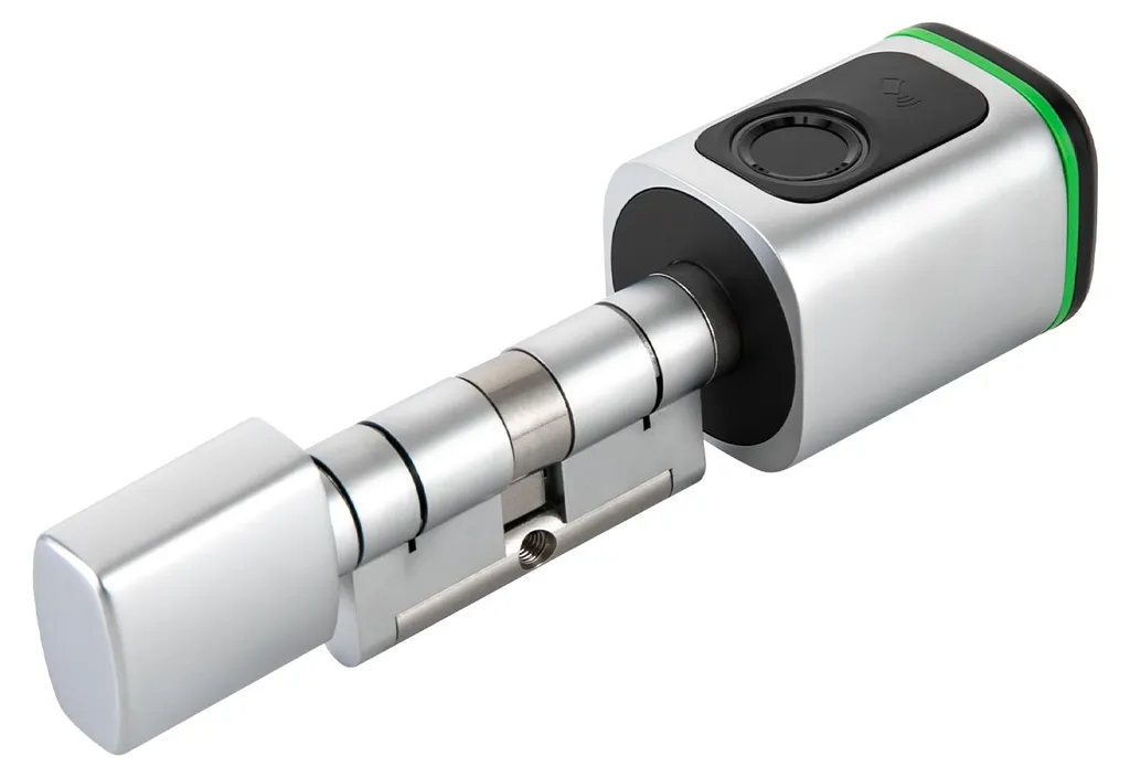 Cylindre intelligent à empreinte digitale - Serrure connectée Noire Bluetooth - 4