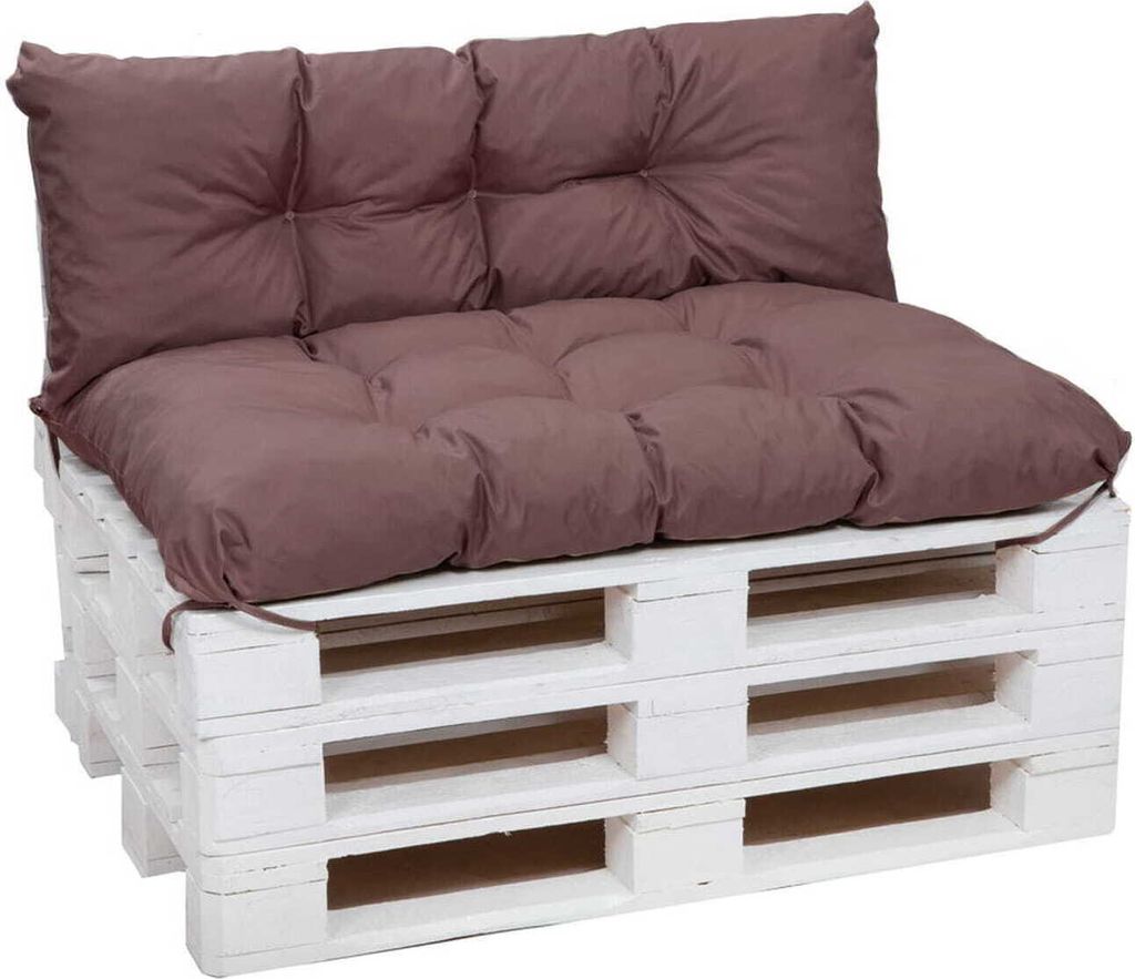Cuscini per pallet marrone|Seduta 120x60 + schienale Immagine del prodotto 