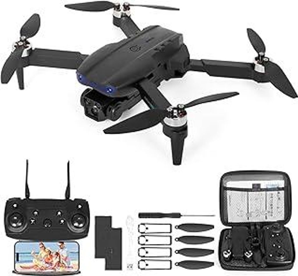 Drohne mit Kamera 1080P HD für Kinder, WiFi FPV Drone für Anfänger, RC Quadcopter mit 2 Akku, Schwerkraft Sensor, 3D Flip Mode, Ein-Tasten-Start...