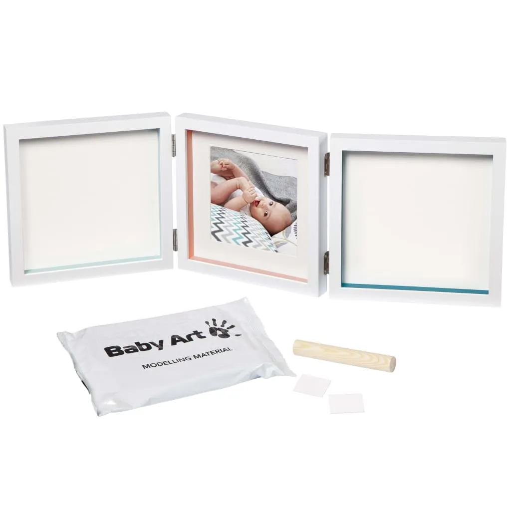 Cadre Empreinte Baby Art My Baby Style Blanc avec Pâte Auto-Durcissante