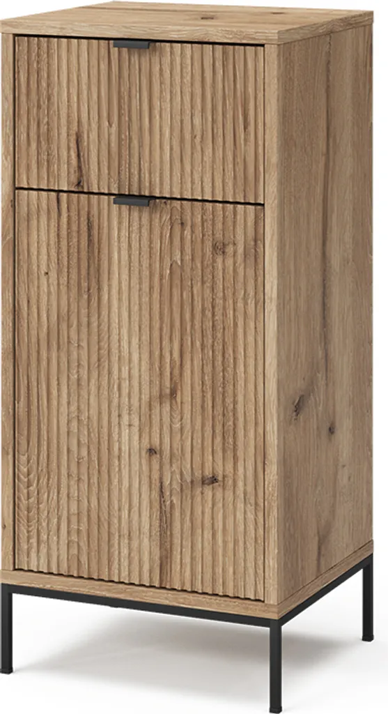 Vicco Mobile da bagno Eliza, 40 x 87 cm con anta e cassetto, Quercia vichinga/Sonoma